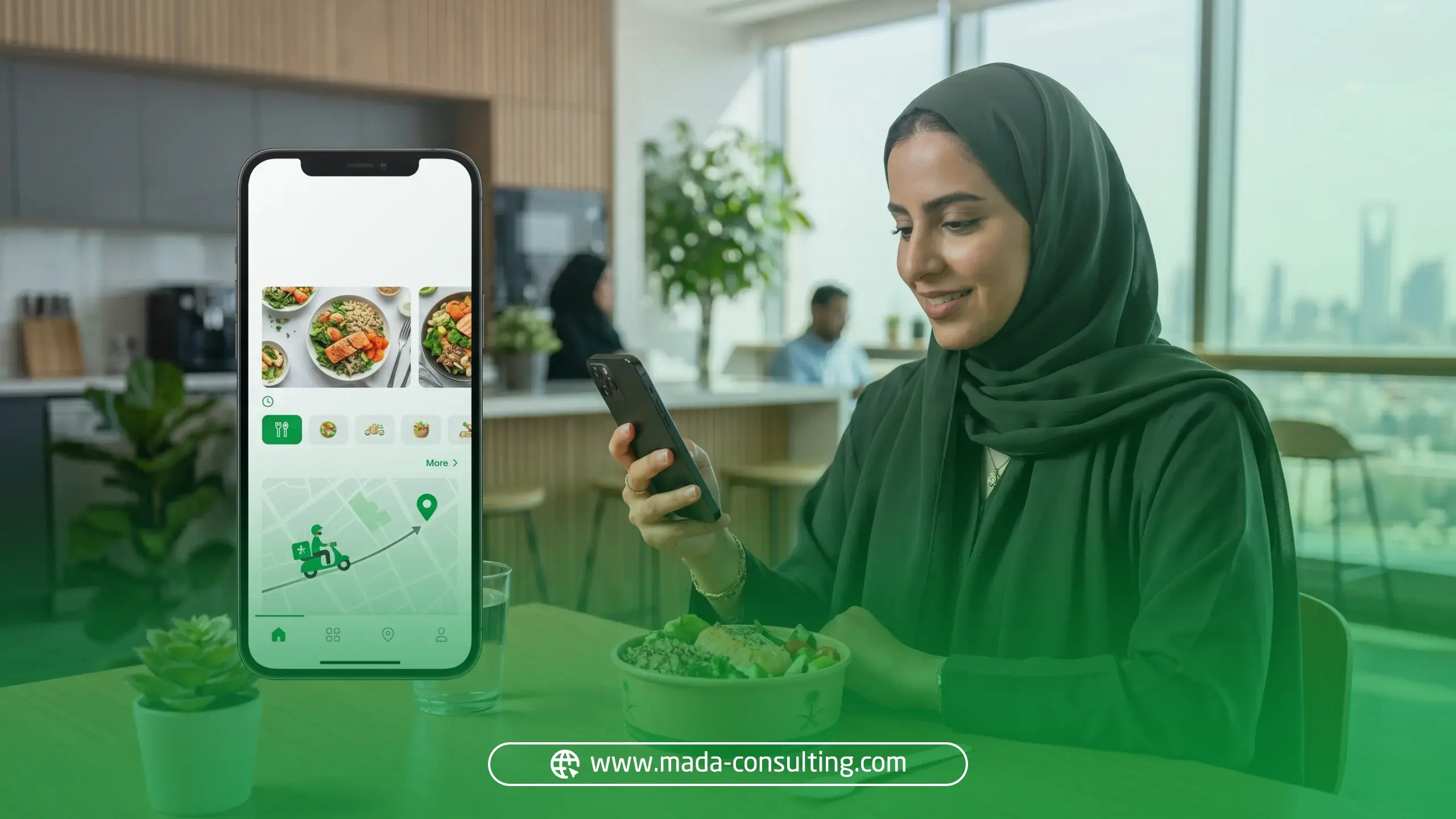 مشروع تطبيق توصيل الطعام الصحي