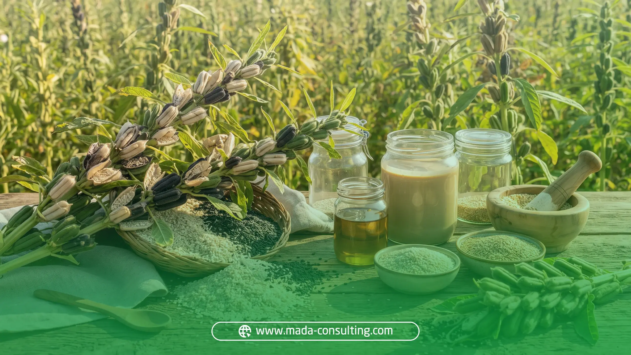 منتجات السمسم مثل زيت السمسم والطحينة